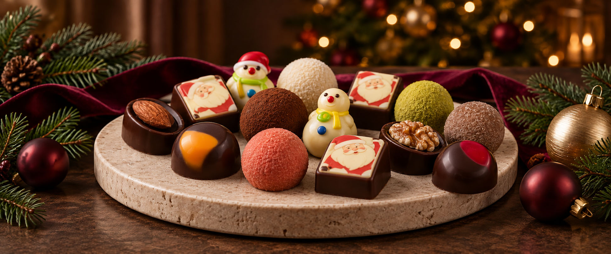 Christmas chocolate banner