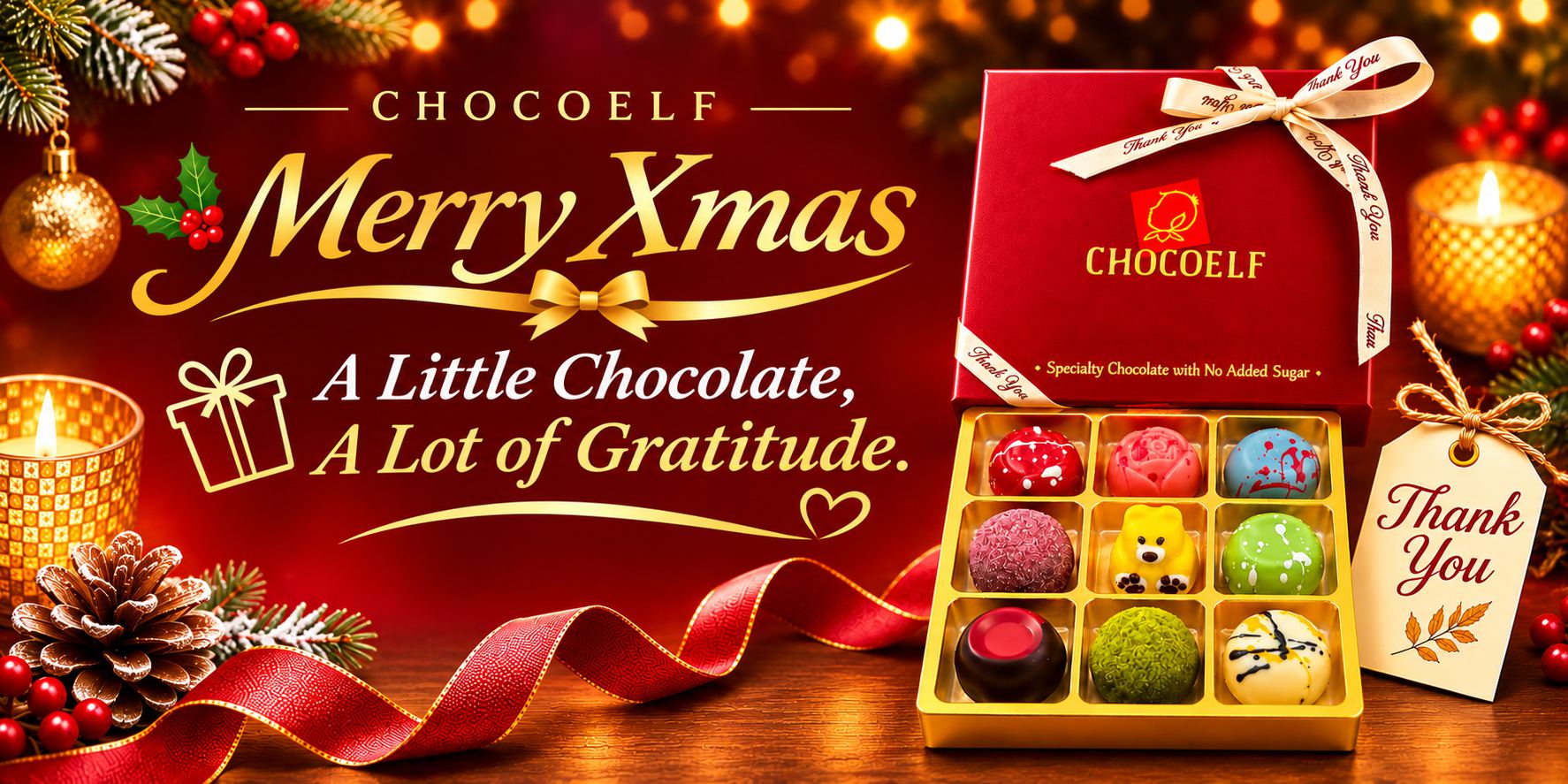 CHOCOELF Christmas Chocolate Gift Box